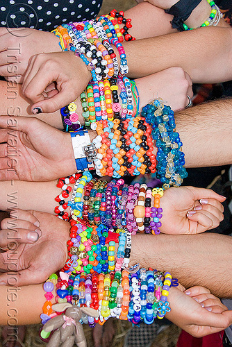 Colorful Bead Bracelets - Kandi Cuffs