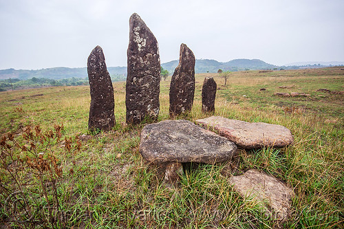 khasi menhirs and dolmens, table-stones, memorial stones, india