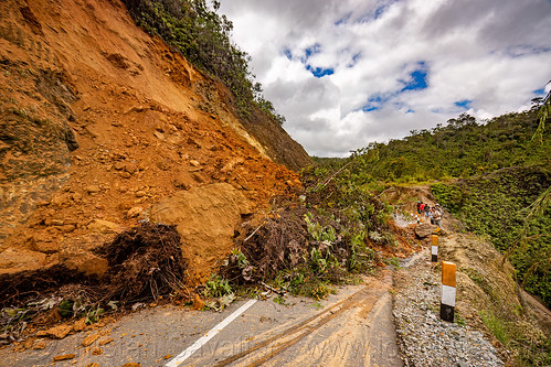 landslide completely blocking mountain road, bada valley road landslide, mountain road, road to bada valley
