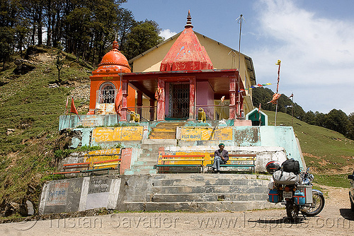 mahakali temple - jalori pass (india), jalori pass, jalorila, motorcycle touring, road, royal enfield bullet