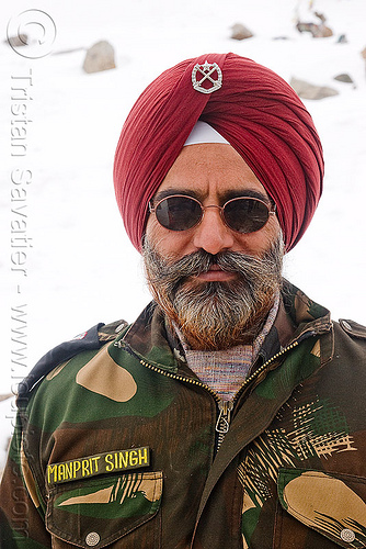 manprit singh - sikh military road engineer - b.r.o. - khardungla pass - ladakh (india), border roads organisation, bro, engineer, fatigues, headdress, headwear, indian army, indian man, khardung la pass, ladakh, manprit singh, military, mountain pass, sikh man, sikhism, soldier, turban, uniform