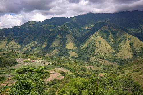 mountain landscape between makassar and rantepao (sulawesi), forest, landscape, mountains, valley