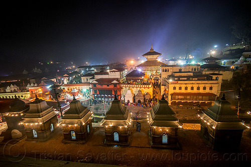 pashupatinath temple - shivaratri night - kathmandu (nepal), hindu temple, hinduism, kathmandu, maha shivaratri, night, pashupatinath temple, shrines