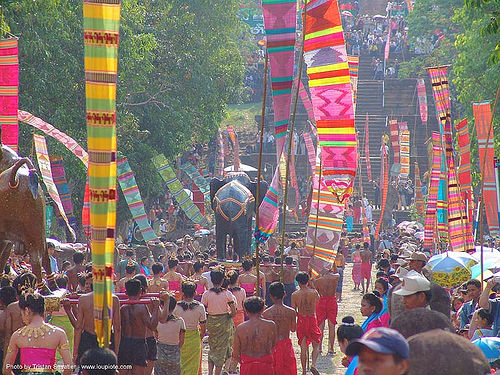 ปราสาทหินพนมรุ้ง - phanom rung festival - thailand, banners, black elephant, carnival float, elephant sculpture, elephant statue, ปราสาทหินพนมรุ้ง