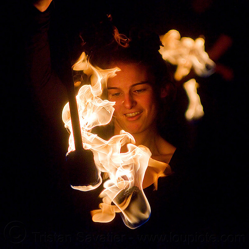portrait with fire, ally, double staff, fire dancer, fire dancing, fire performer, fire spinning, fire staffs, night, ves, woman
