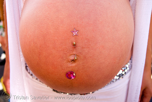 pregnant belly piercing, navel piercing