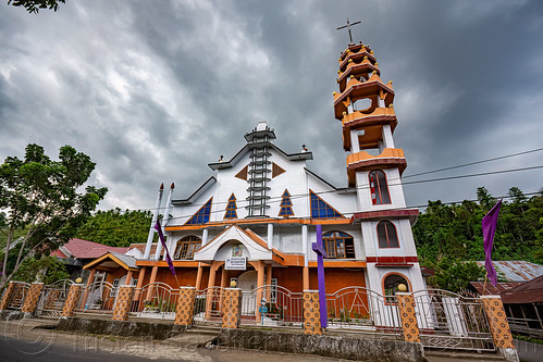 protestant church in manado, architecture, belltower, manado, modern church, tower