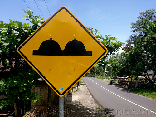 speed bumps - altered sign - road sign, road sign, speed bumps, speed humps