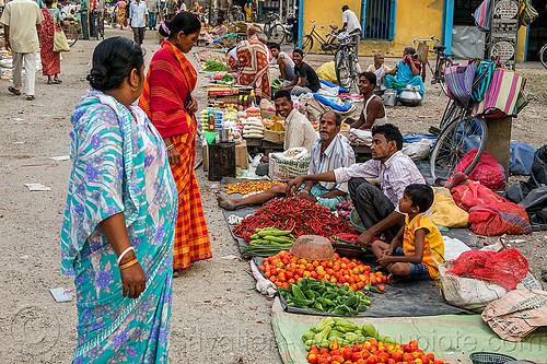 street market in gairkata, west bengal, india