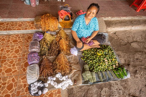 tobacco and betelnut stand, areca nut, betel leaves, betel quids, betelnut, bolu market, dried tobacco leaves, merchant, pasar bolu, rantepao, street market, street seller, tana toraja, vendor, woman