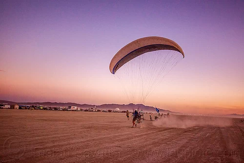 powered parachute takeoff