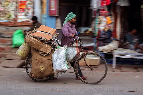 man with heavy load